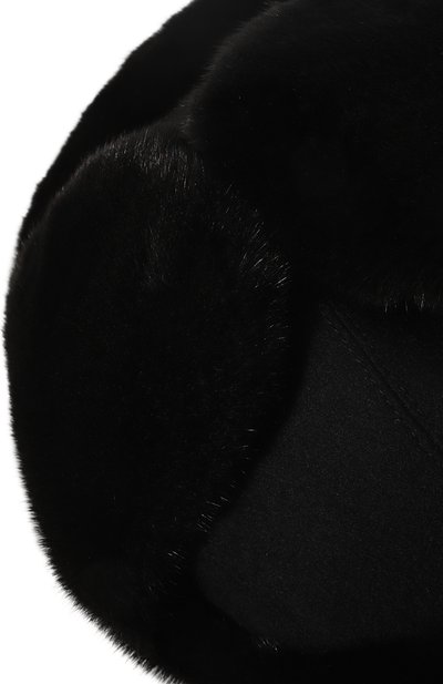 Шерстяная шапка-ушанка с мехом норки VICTORIA KUSENKOVA, арт. 339102802158, фото 4