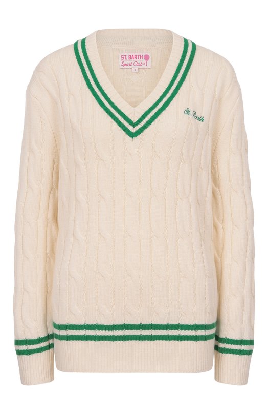 Свитер из шерсти и вискозы MC2 Saint Barth R0G0009-00040I/R0GER W Кремовый R0G0009-00040I/R0GER W