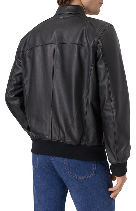 Кожаный бомбер Windsor B0RELL03-L/1300145 Чёрный  B0RELL03-L/1300145 Фото 4