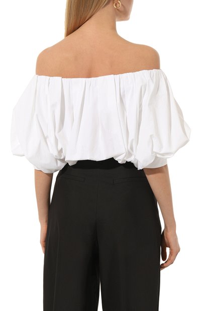 Хлопковый топ JUUN.J белого цвета по цене 54000 руб., арт. JW3564W561, фото 4 Хлопковый топ JUUN.J, арт. JW3564W561, фото 4