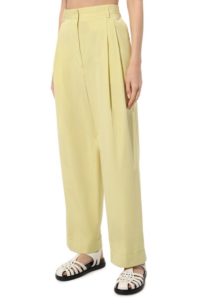 Хлопковые брюки DRIES VAN NOTEN желтого цвета по цене 63400 руб., арт. 231-010903-6238, фото 3 Хлопковые брюки DRIES VAN NOTEN, арт. 231-010903-6238, фото 3