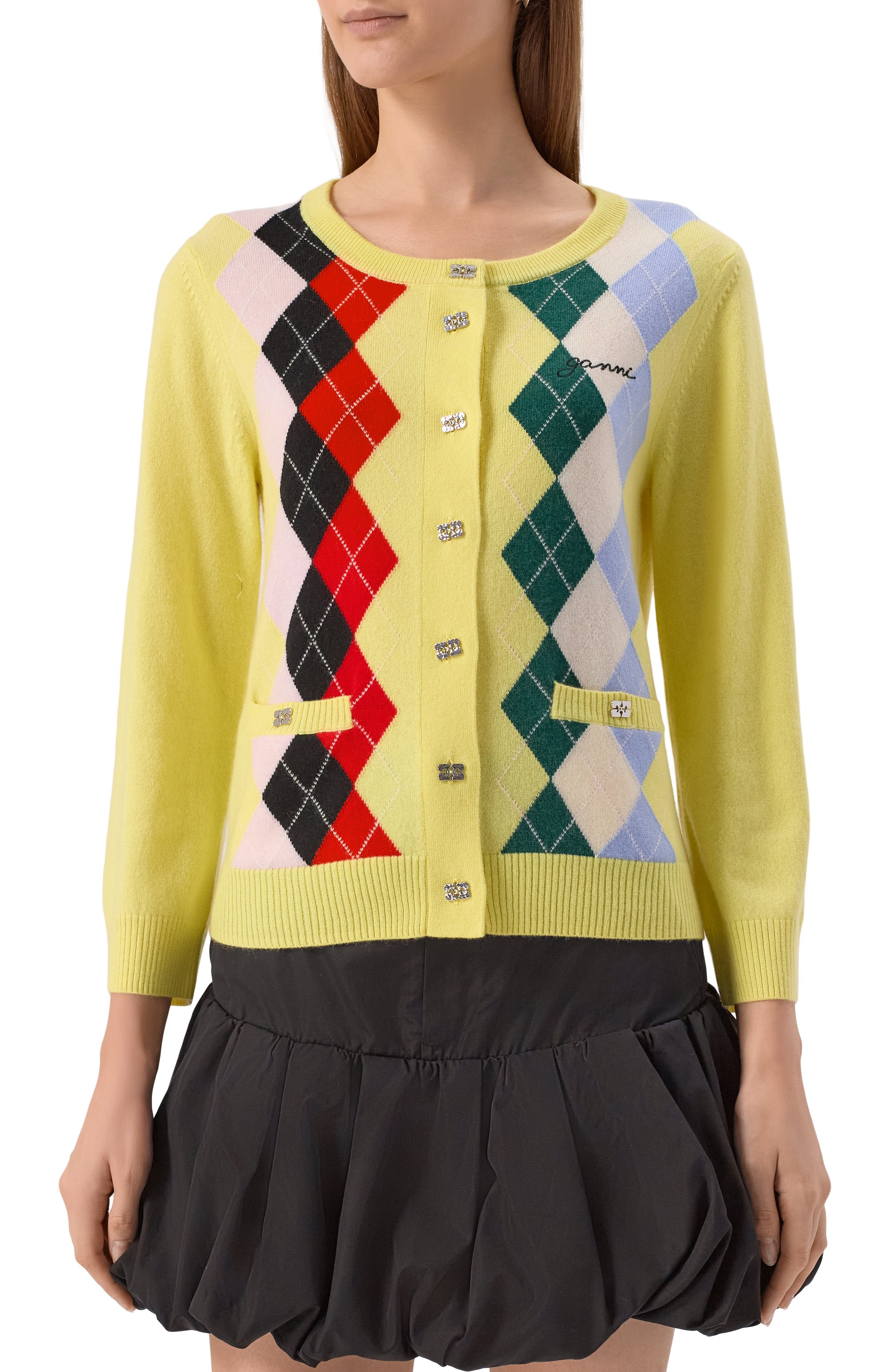 Кардиган из шерсти и кашемира GANNI, арт. K2533, фото 3