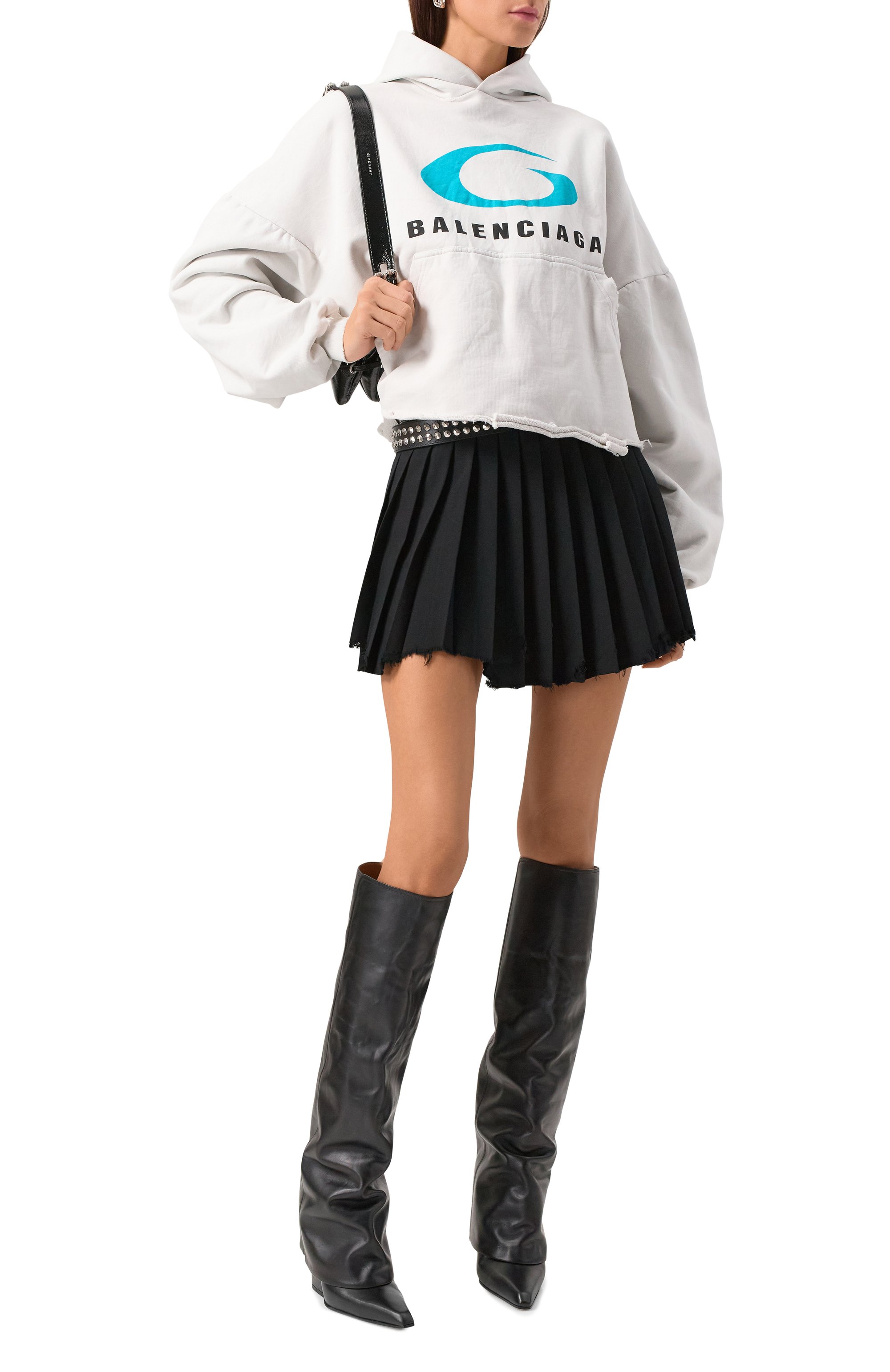 Хлопковое худи BALENCIAGA белого цвета по цене 139000 руб., арт. 783397/TRVC3, фото 2 Хлопковое худи BALENCIAGA, арт. 783397/TRVC3, фото 2