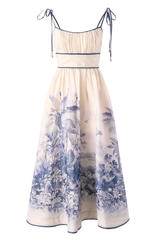 Льняное платье Zimmermann 1837DRS251 Кремовый 1837DRS251