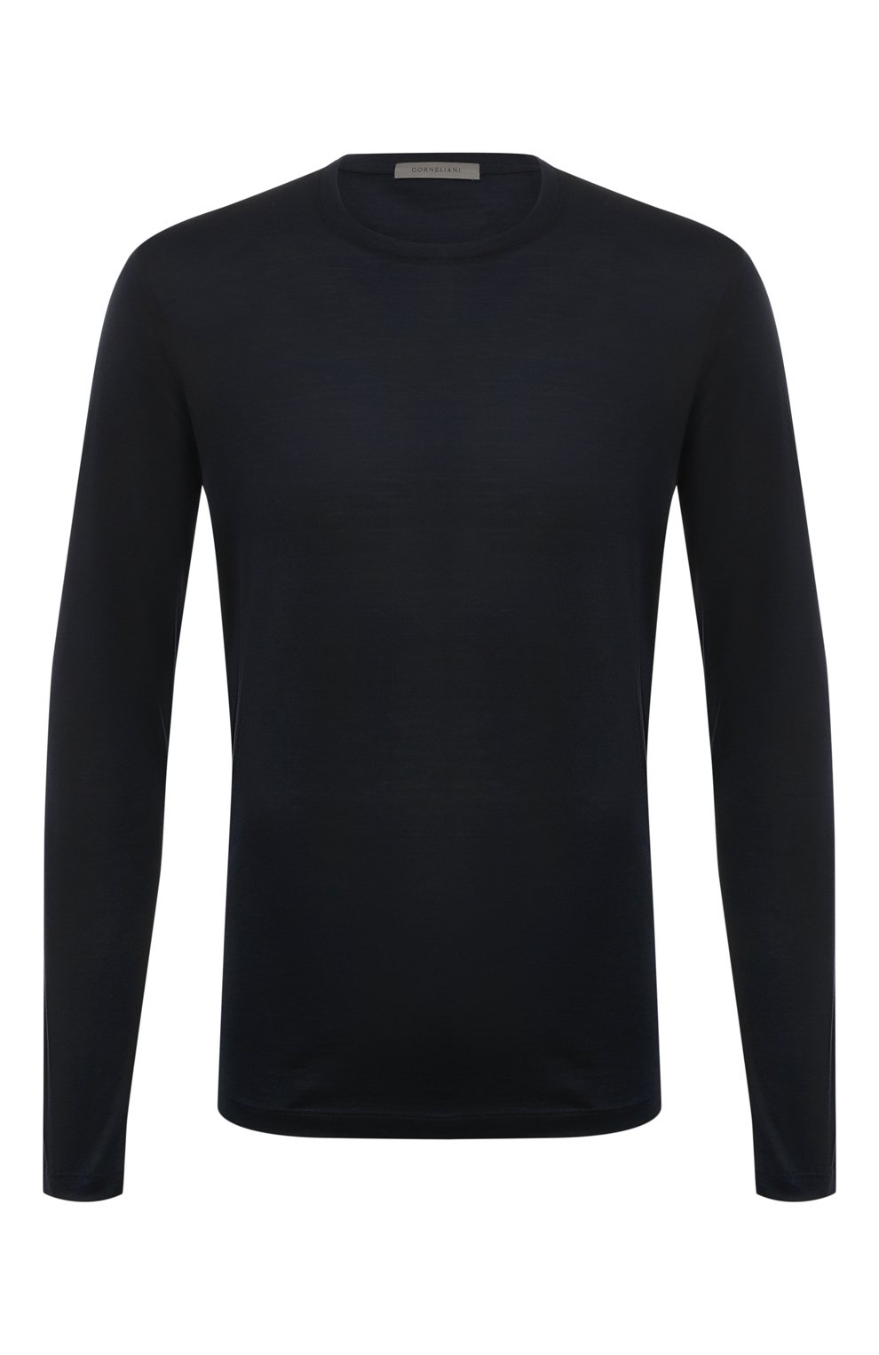 Лонгслив из шелка и хлопка CORNELIANI темно-синего цвета по цене 42800 руб., арт. 91G550-3125023, фото 1 Лонгслив из шелка и хлопка CORNELIANI, арт. 91G550-3125023, фото 1