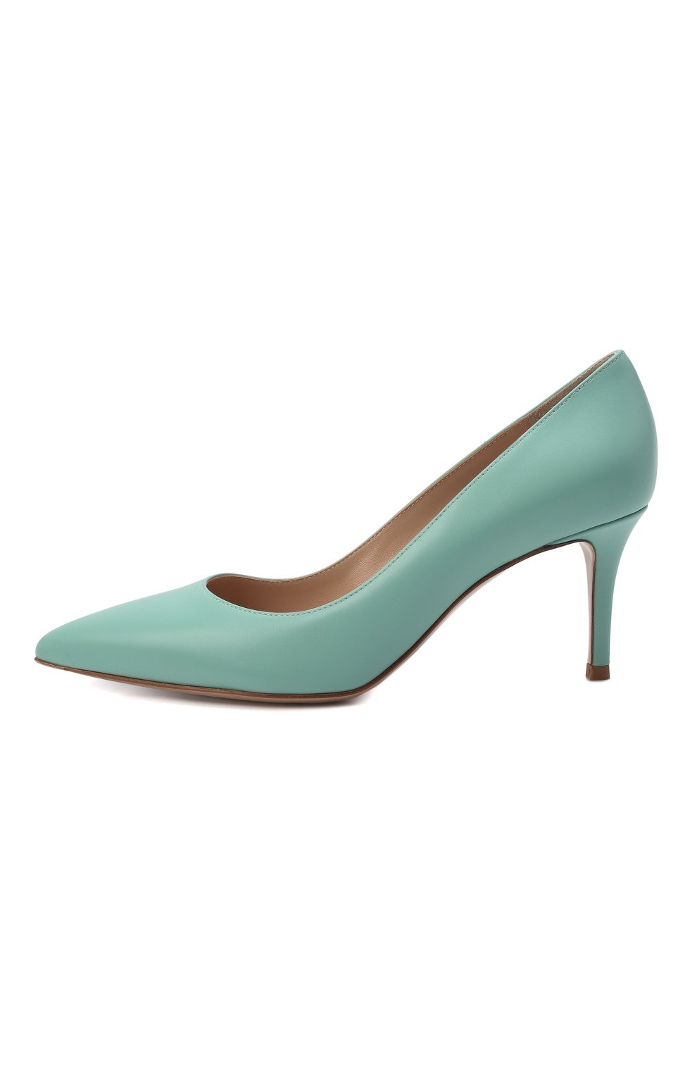 Кожаные туфли GIANVITO ROSSI бирюзового цвета по цене 79300 руб., арт. G26770.70RIC.VITTIFF, фото 4 Кожаные туфли GIANVITO ROSSI, арт. G26770.70RIC.VITTIFF, фото 4