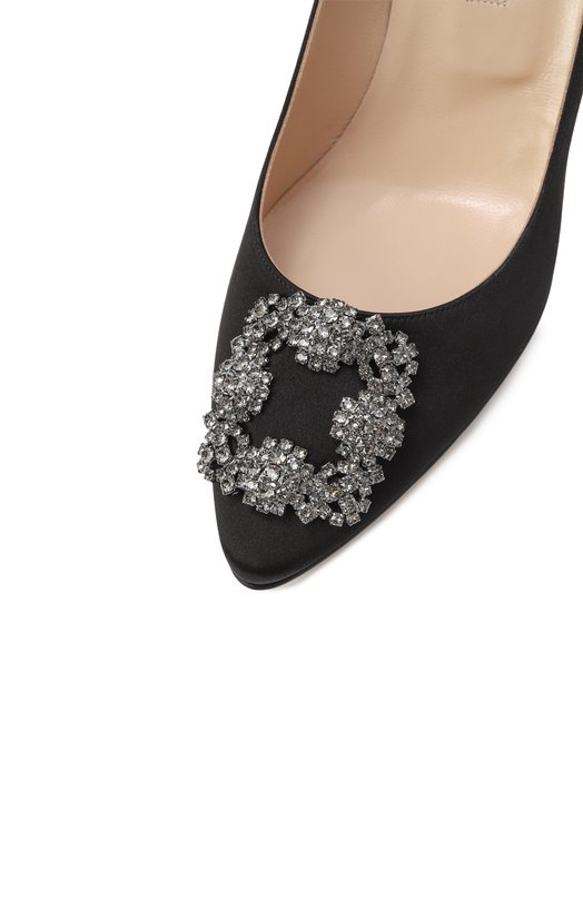 Текстильные туфли Hangisi 70 Manolo Blahnik 9XX-0662/SAT Чёрный  9XX-0662/SAT Фото 7