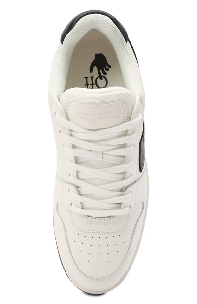 Кожаные кеды out of office OFF-WHITE белого цвета по цене 43800 руб., арт. 0MIA189R21LEA0010110, фото 5 Кожаные кеды out of office OFF-WHITE, арт. 0MIA189R21LEA0010110, фото 5