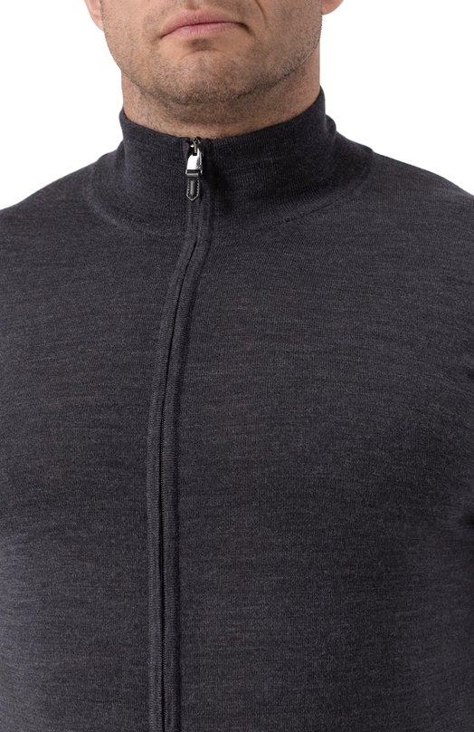 Шерстяной кардиган Canali C0022B/MK01149 Серый  C0022B/MK01149 Фото 5