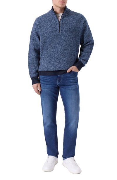 Шерстяной свитер BOSS ORANGE темно-синего цвета по цене 26950 руб., арт. 50548669, фото 2 Шерстяной свитер BOSS ORANGE, арт. 50548669, фото 2