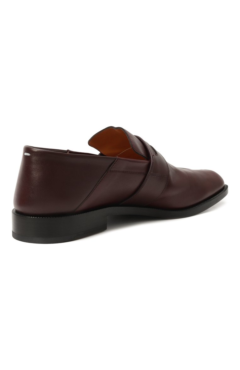 Женские кожаные пенни-лоферы tabi city MAISON MARGIELA бордового цвета, арт. S39WR0021/P8158 | Фото 5 (Подошва: Плоская; Каблук высота: Низкий; Материал внутренний: Натуральная кожа; Материал внешний: Натуральная кожа; Автоматизация состава: Проставлено; Автоматизация ТО: Проставлено)