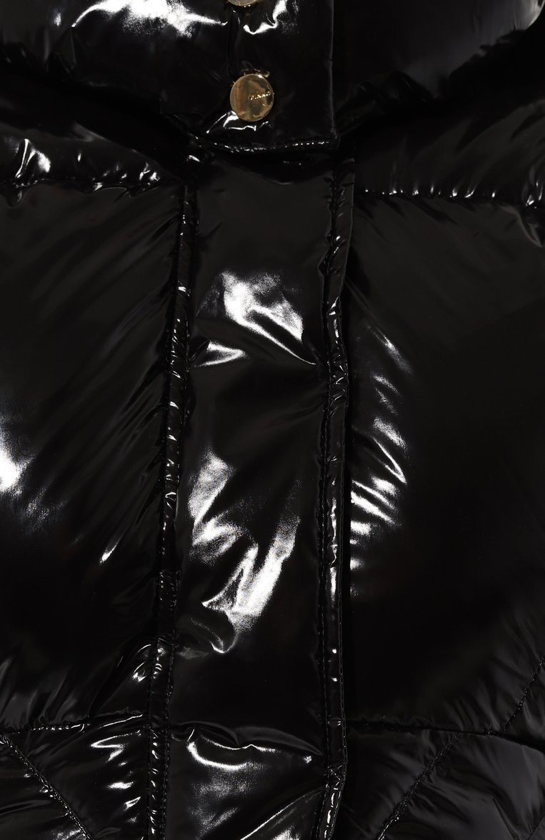 Женская утепленная куртка PINKO черного цвета, арт. 101595/A00N | Фото 5 (Кросс-КТ: Куртка, Утепленный; Рукава: Длинные; Длина (верхняя одежда): До середины бедра; Материал внешний: Синтетический материал; Материал сплава: Проставлено; Стили: Спорт-шик; Материал подклада: Синтетический материал; Драгоценные камни: Проставлено)