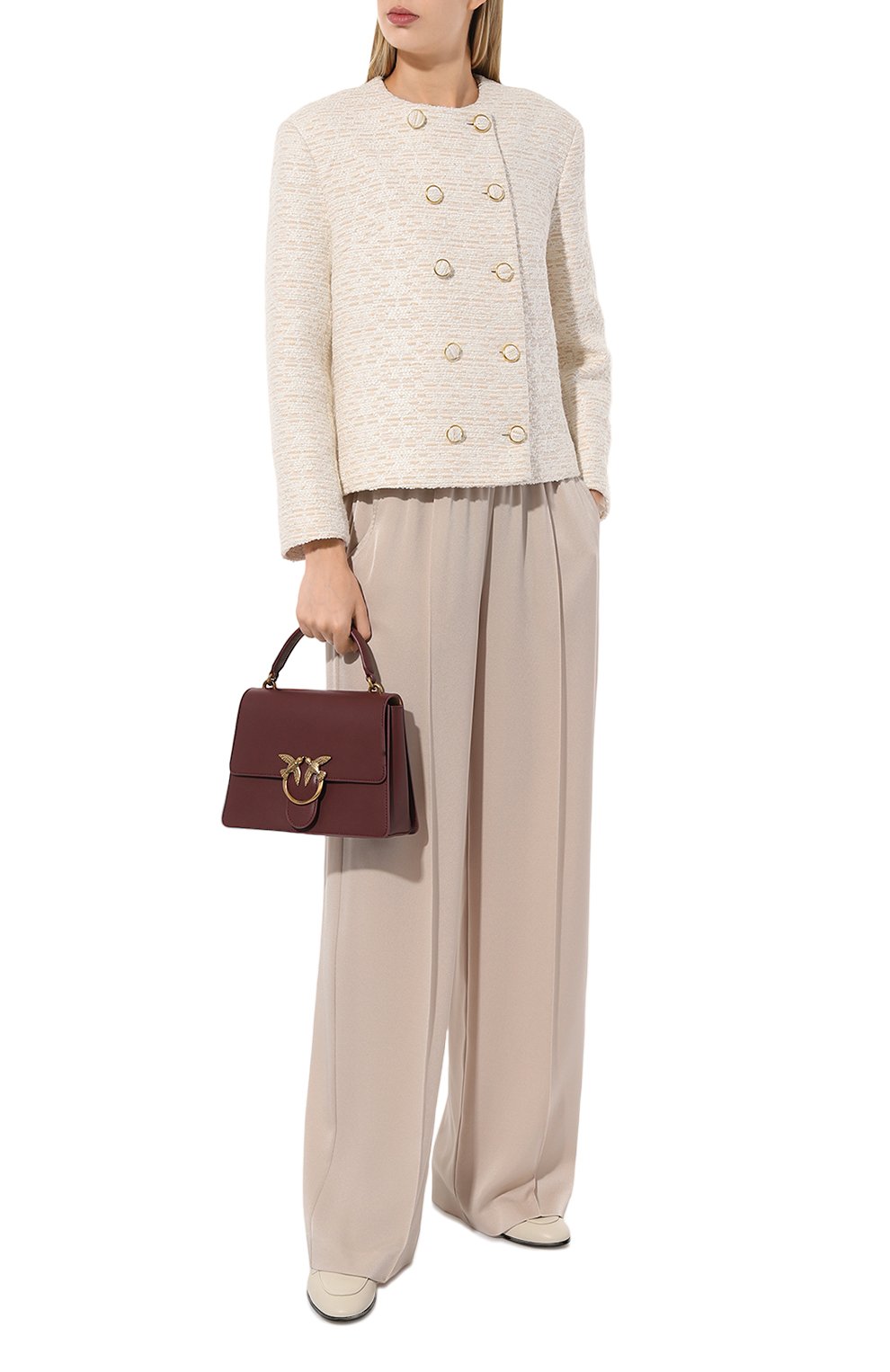 Сумка love one medium PINKO бордового цвета по цене 37900 руб., арт. 100066/A0F1, фото 7 Сумка love one medium PINKO, арт. 100066/A0F1, фото 7