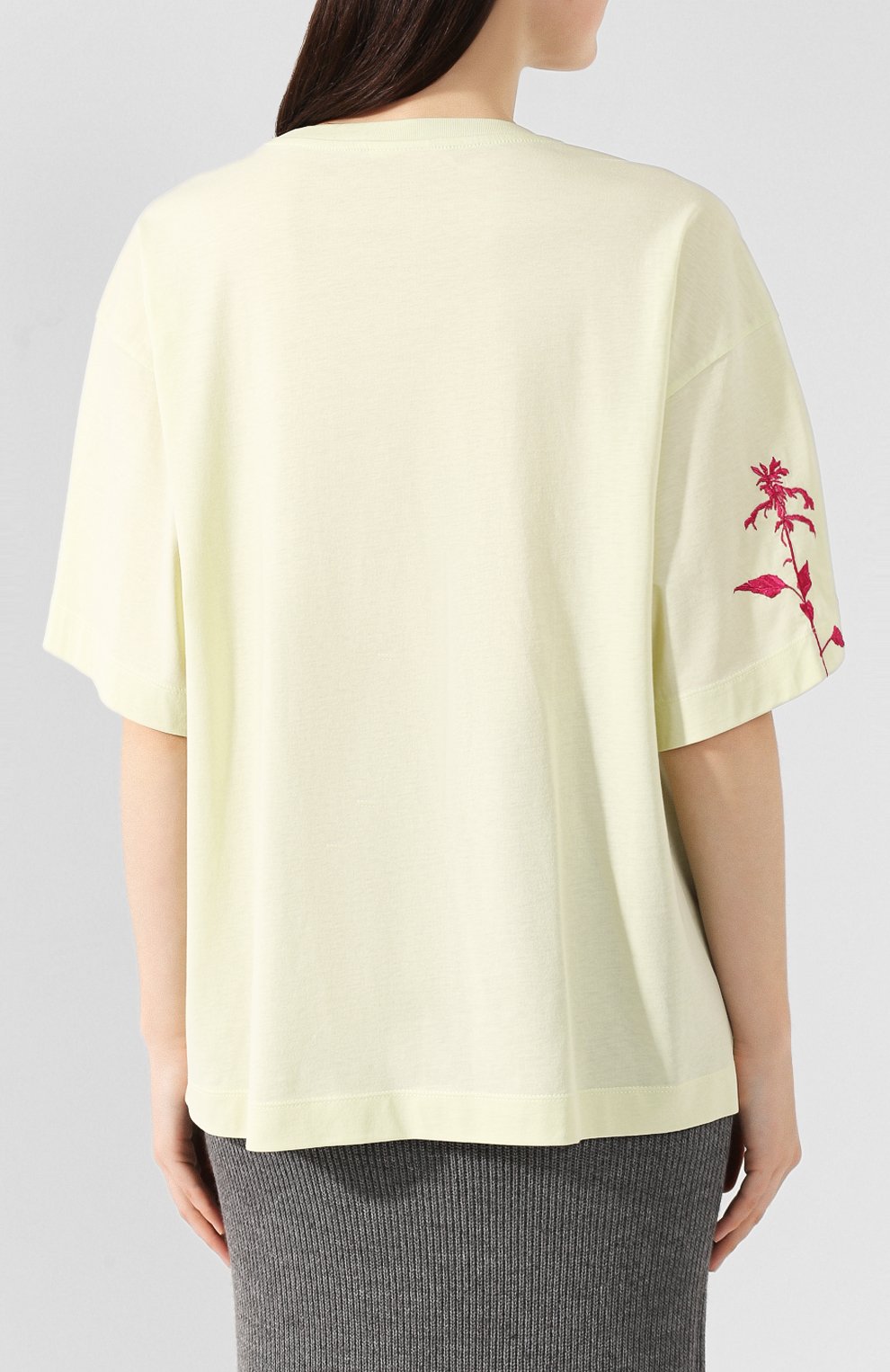 Хлопковая футболка DRIES VAN NOTEN зеленого цвета по цене 22900 руб., арт. 192-11179-8611, фото 4 Хлопковая футболка DRIES VAN NOTEN, арт. 192-11179-8611, фото 4