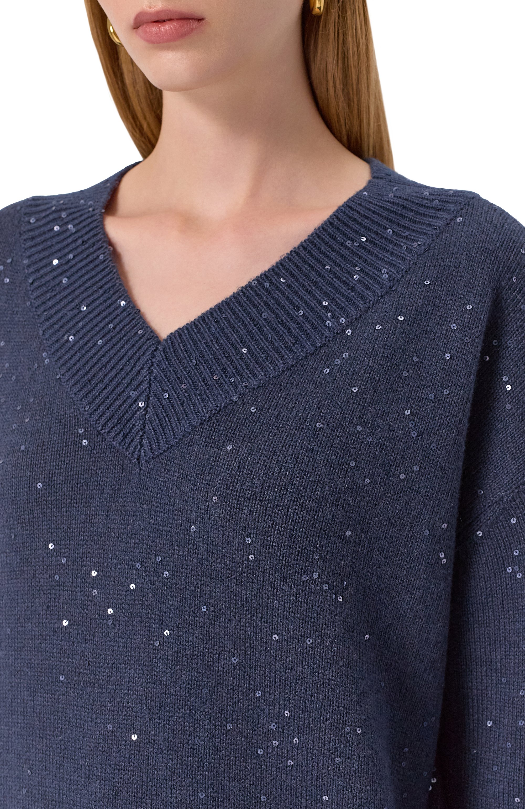 Свитер из кашемира и шелка BRUNELLO CUCINELLI, арт. M73539922, фото 5