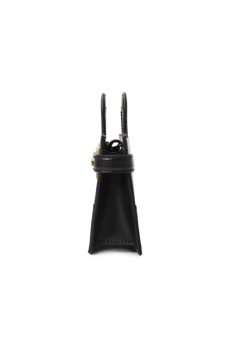 Женская сумка b-buzz small BALMAIN черного цвета, арт. EN1KJ931/LSLX | Фото 5 (Материал сплава: Проставлено; Драгоценные камни: Проставлено; Материал: Натуральная кожа; Размер: small)