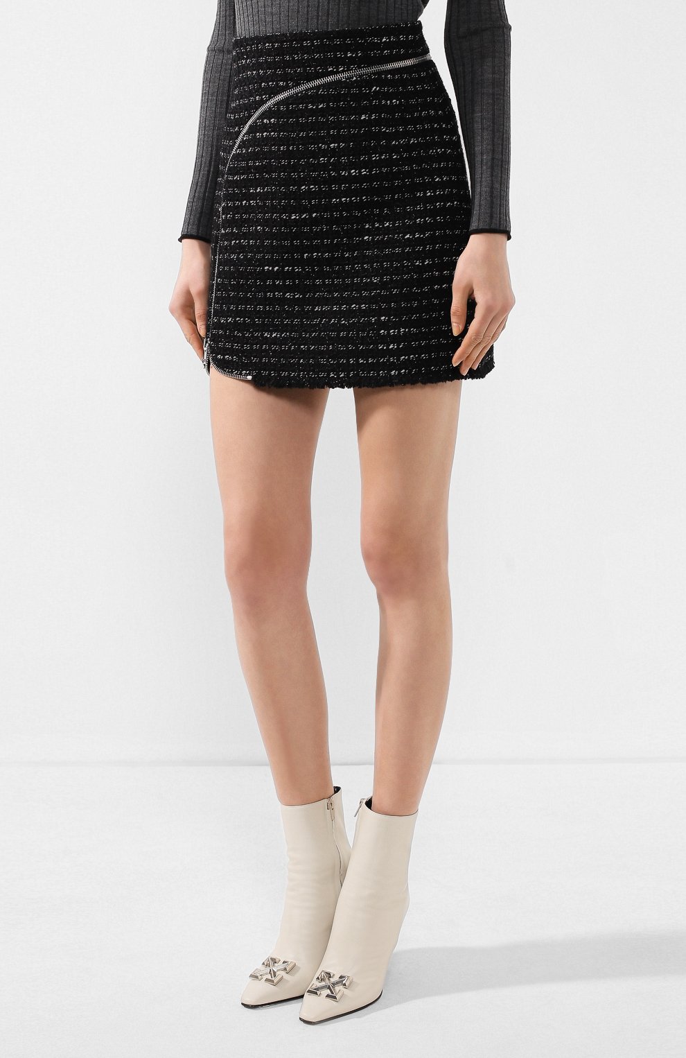 Юбка ALEXANDER WANG черно-белого цвета по цене 71750 руб., арт. 1WC1205148, фото 3 Юбка ALEXANDER WANG, арт. 1WC1205148, фото 3