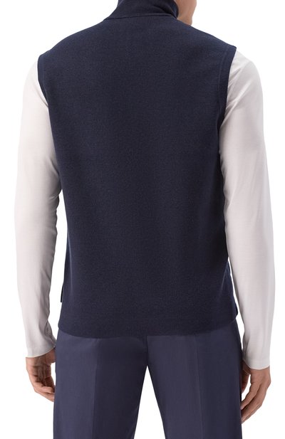 Шерстяной жилет BOGNER темно-синего цвета по цене 72300 руб., арт. 38599426, фото 4 Шерстяной жилет BOGNER, арт. 38599426, фото 4