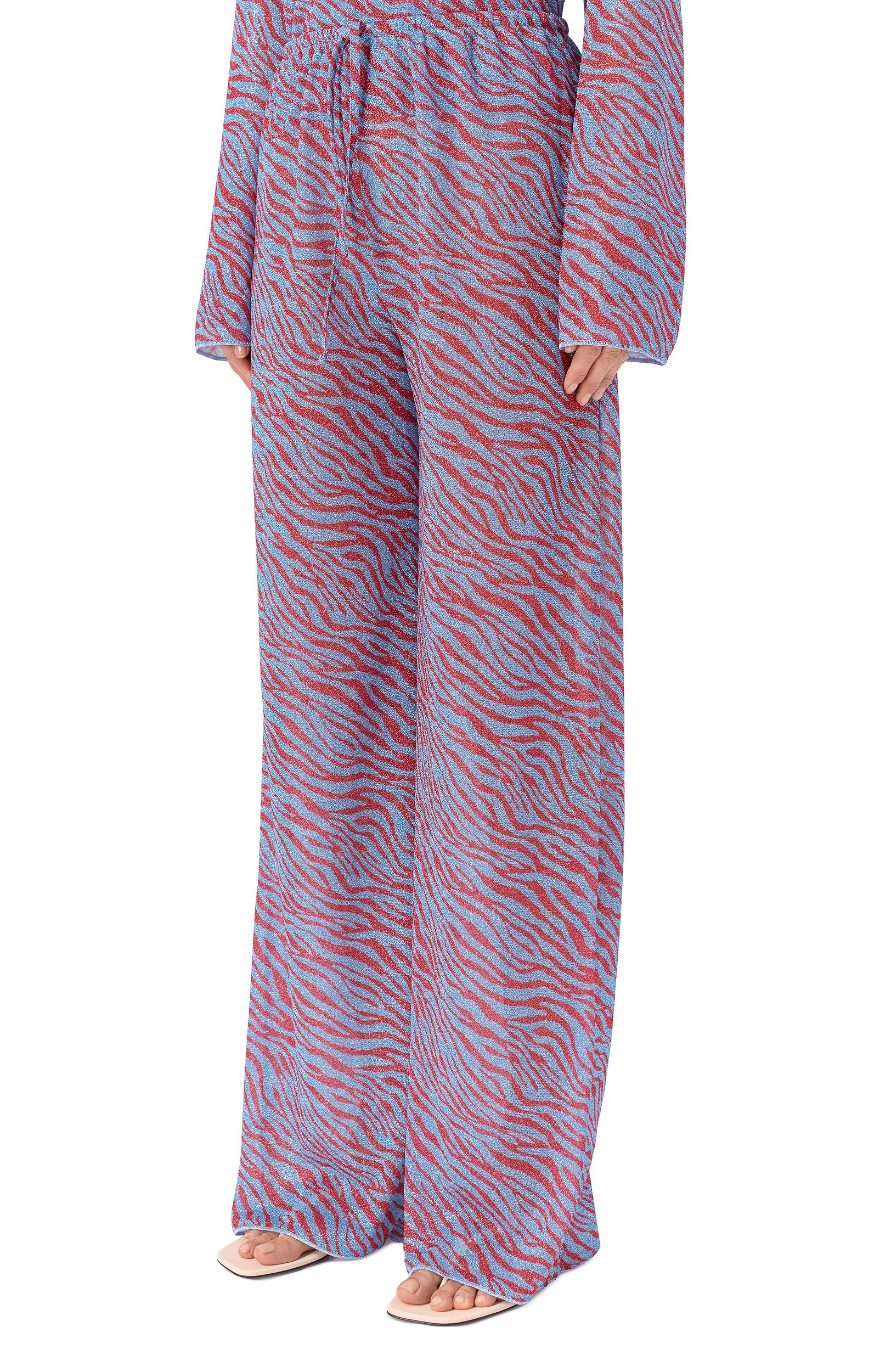 Брюки OSEREE голубого цвета по цене 48650 руб., арт. LPF257/PRINTED LUREX, фото 3 Брюки OSEREE, арт. LPF257/PRINTED LUREX, фото 3