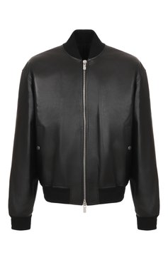 Мужской кожаный бомбер BURBERRY черного цвета, арт. 8091757 | Фото 1 (Материал подклада: Купро; Материал внешний: Натуральная кожа; Длина (верхняя одежда): Короткие; Рукава: Длинные; Кросс-КТ: Легкие, бомбер; Стили: Кэжуэл; Мужское Кросс-КТ: Кожа и замша; Принт: Без принта; Автоматизация ТО: Проставлено; Автоматизация состава: Проставлено; Детали: Без декора)