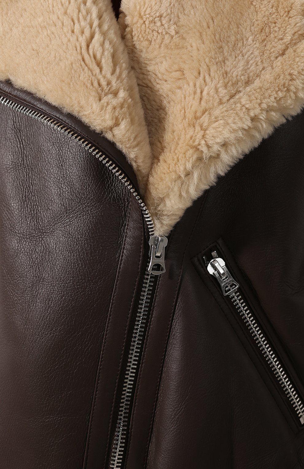 Дубленка с косой молнией ACNE STUDIOS коричневого цвета по цене 279000 руб., арт. 1AQ173, фото 5 Дубленка с косой молнией ACNE STUDIOS, арт. 1AQ173, фото 5