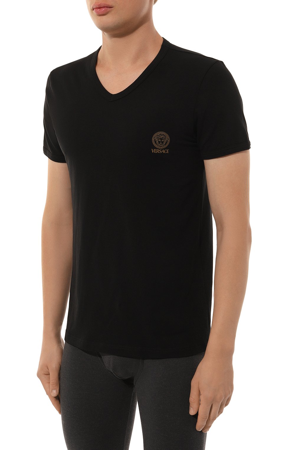 Хлопковая футболка VERSACE, арт. AUU01004/1A10011, фото 3
