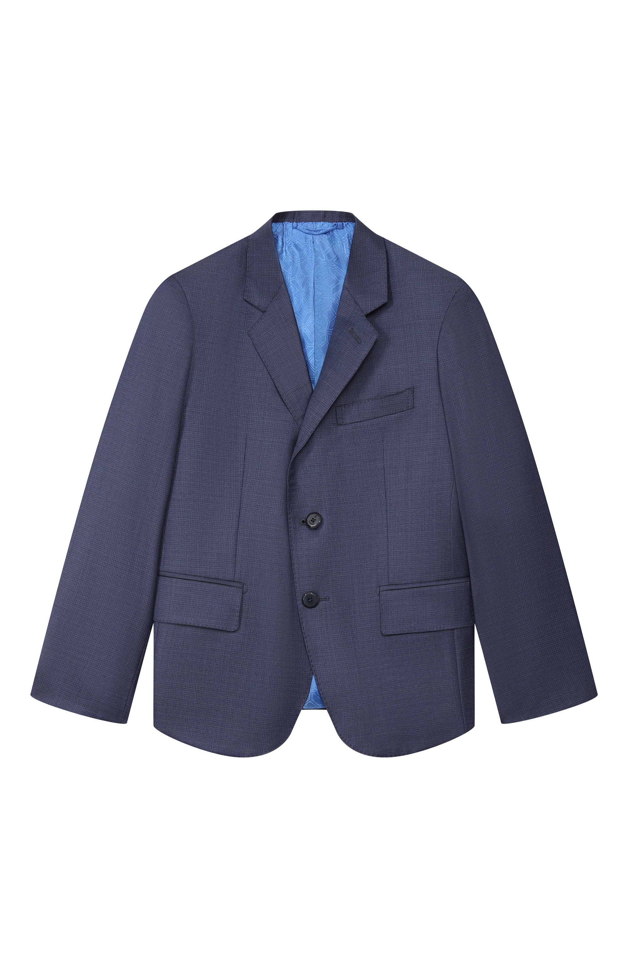 Костюм из шерсти и шелка STEFANO RICCI JUNIOR темно-синего цвета по цене 248500 руб., арт. Y1SF732900/LP98HA, фото 2 Костюм из шерсти и шелка STEFANO RICCI JUNIOR, арт. Y1SF732900/LP98HA, фото 2