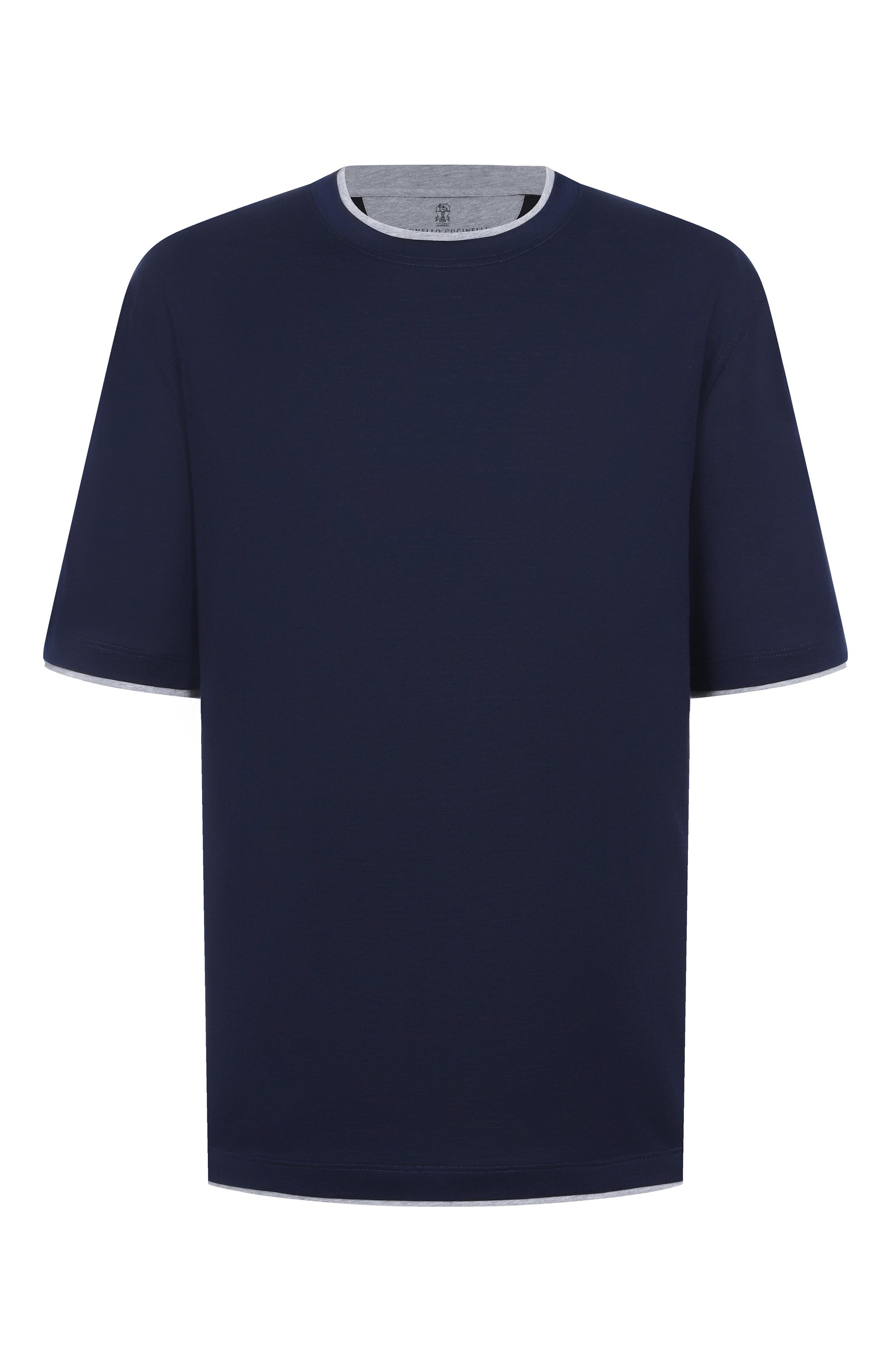 Футболка из шелка и хлопка BRUNELLO CUCINELLI, арт. MH8367427, фото 1