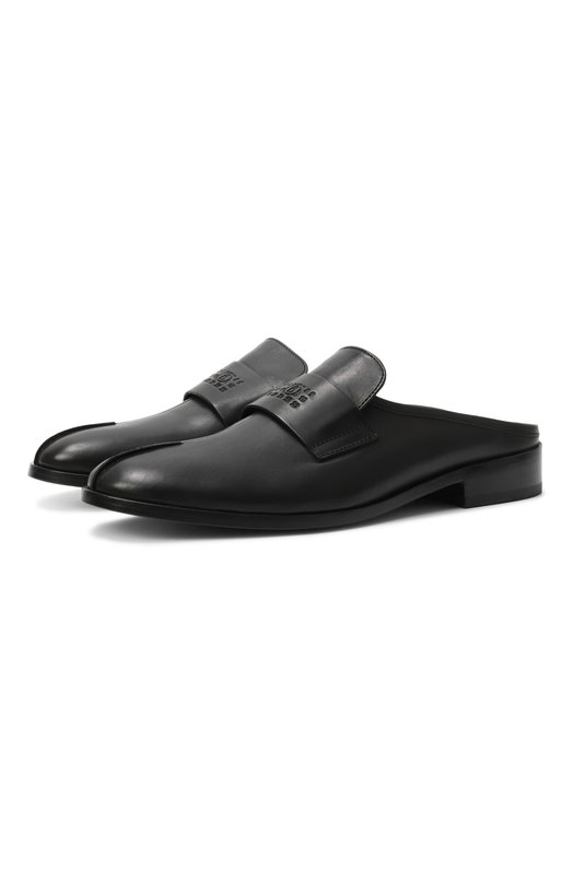 Кожаные домашние туфли MM6 SH1WX0005/P5000 Чёрный SH1WX0005/P5000