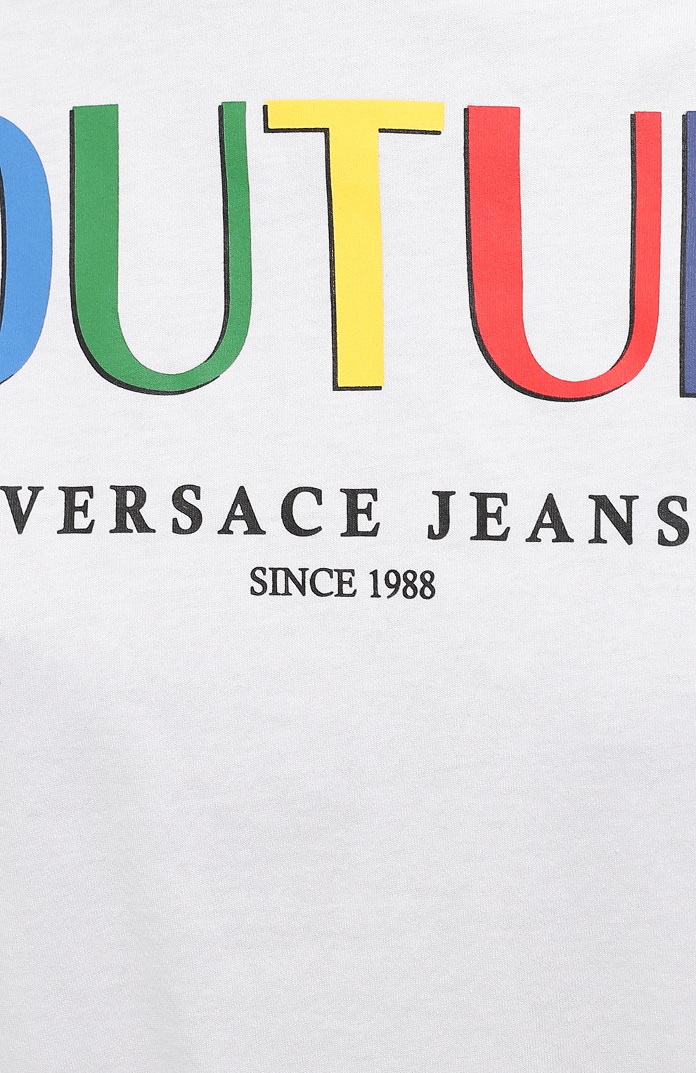 Хлопковая футболка VERSACE JEANS COUTURE белого цвета по цене 21700 руб., арт. 71HAHP02-71DP614 25 0RGANIC C0TT0N/CJ00P, фото 5 Хлопковая футболка VERSACE JEANS COUTURE, арт. 71HAHP02-71DP614 25 0RGANIC C0TT0N/CJ00P, фото 5