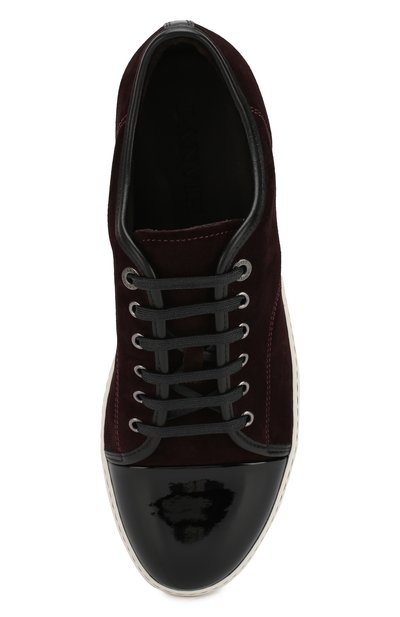 Замшевые кеды LANVIN бордового цвета по цене 43250 руб., арт. FM-SKDBB1-VBAL-P15, фото 5 Замшевые кеды LANVIN, арт. FM-SKDBB1-VBAL-P15, фото 5