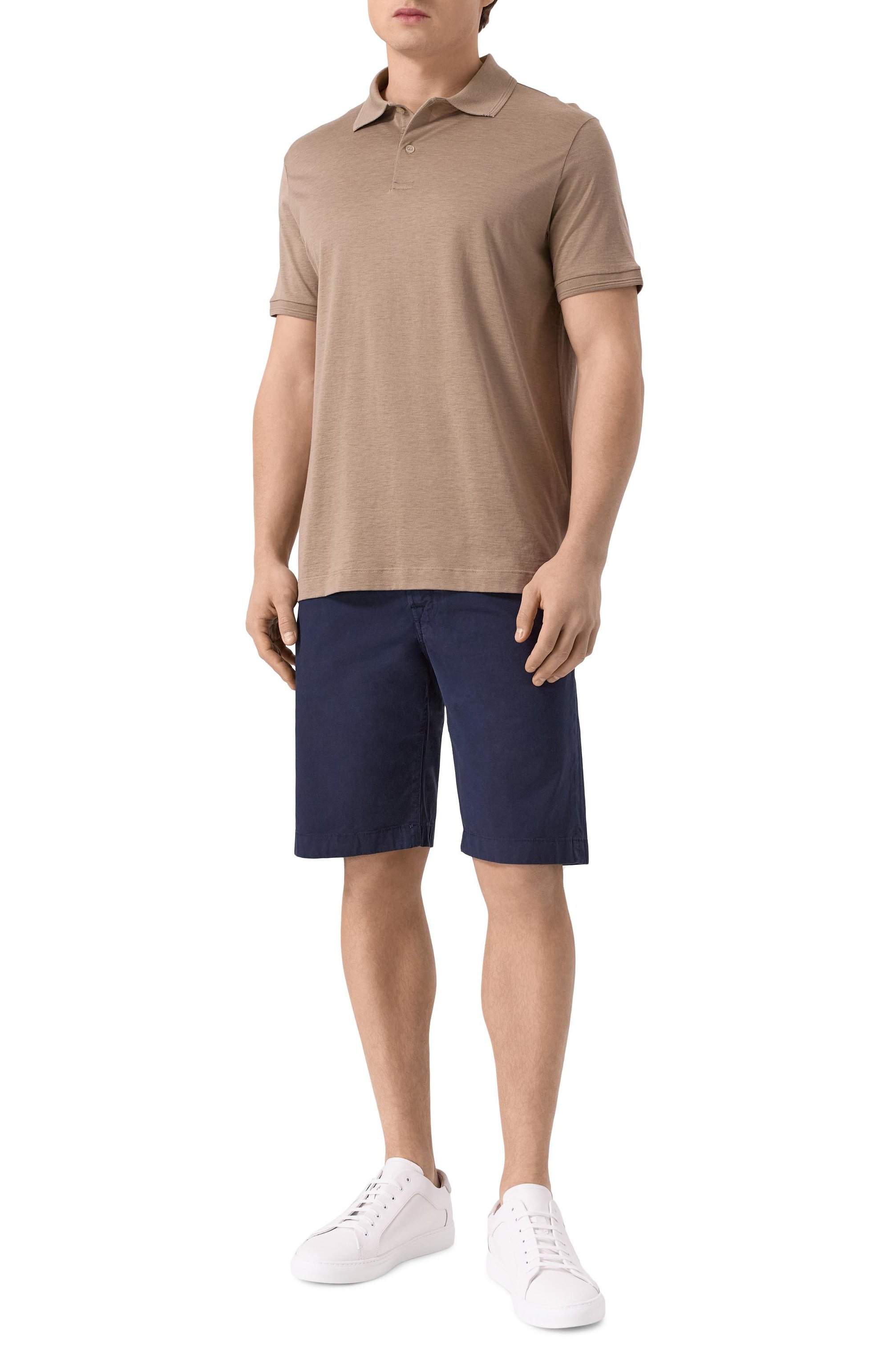 Поло из шелка и хлопка PAUL&SHARK бежевого цвета по цене 43950 руб., арт. 25411208/3XL, фото 2 Поло из шелка и хлопка PAUL&SHARK, арт. 25411208/3XL, фото 2