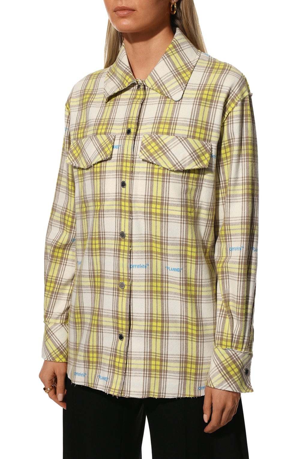 Хлопковая рубашка OFF-WHITE, арт. 0WEA261S22FAB001, фото 3