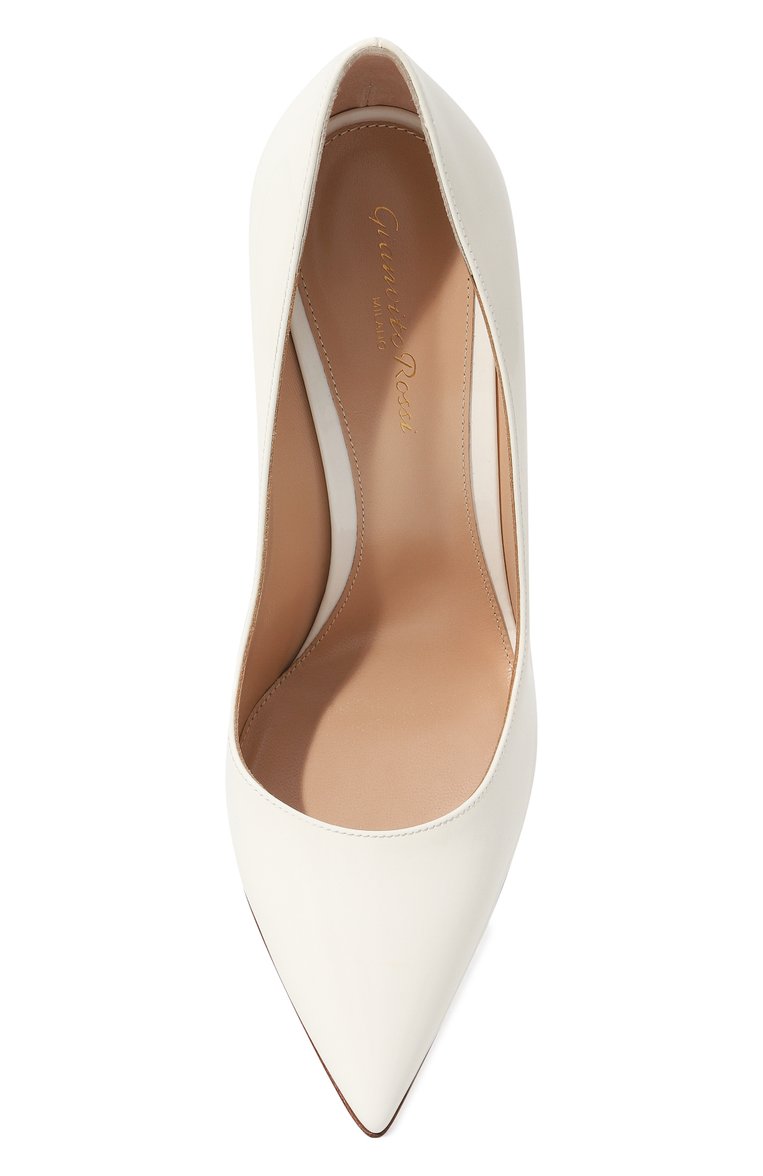 Женские кожаные туфли gianvito 105 GIANVITO ROSSI белого цвета, арт. G28470.15RIC.VERBIAN | Фото 6 (Материал внутренний: Натуральная кожа; Подошва: Плоская; Каблук высота: Высокий; Каблук тип: Шпилька; Материал внешний: Натуральная кожа)