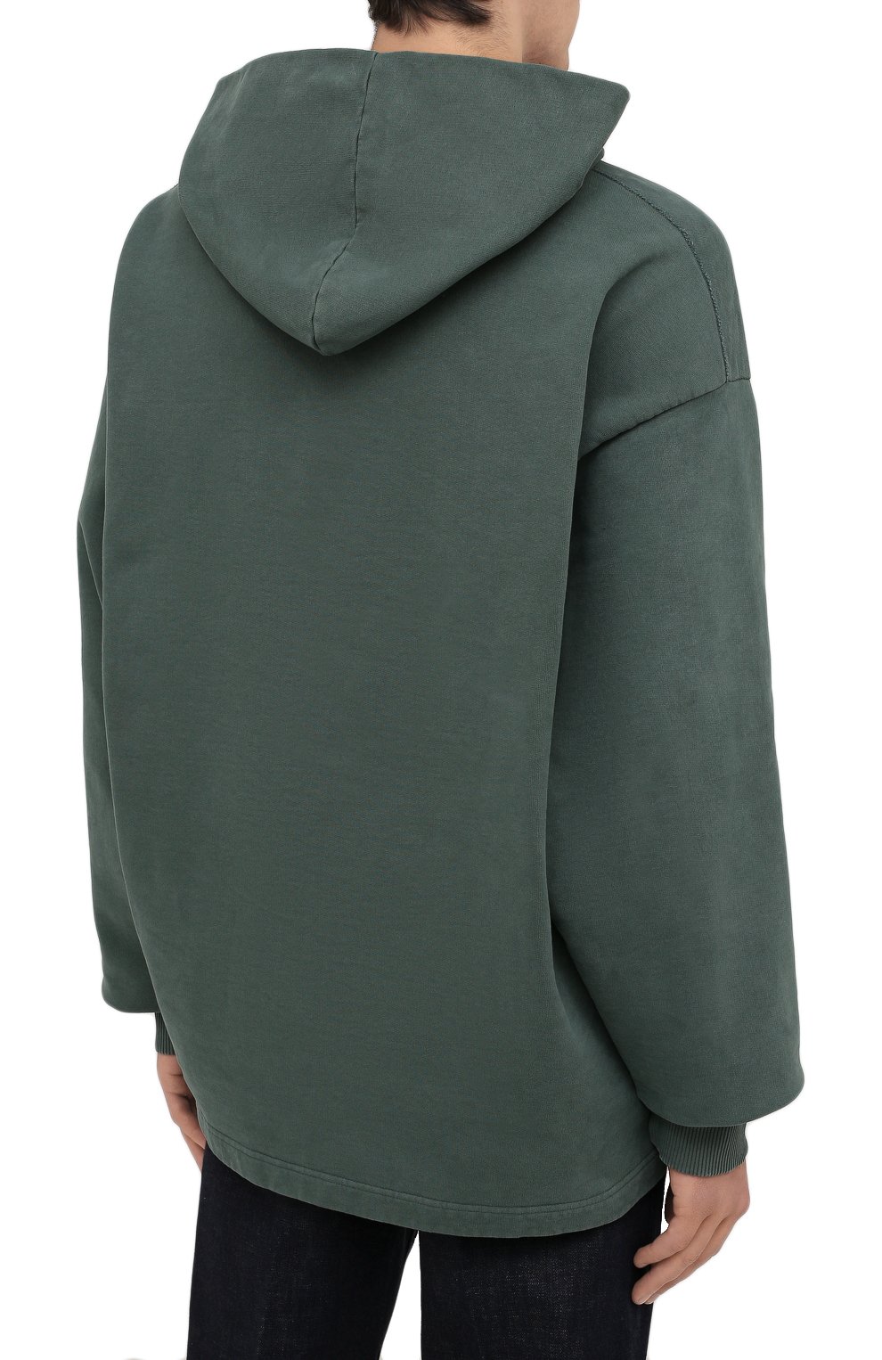 Хлопковое худи ACNE STUDIOS зеленого цвета по цене 56150 руб., арт. BI0139, фото 4 Хлопковое худи ACNE STUDIOS, арт. BI0139, фото 4