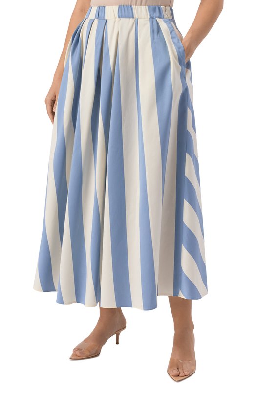 Юбка из хлопка и шелка Weekend Max Mara VIDIM Разноцветный  VIDIM Фото 3