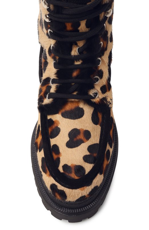 Кожаные ботинки Yves Salomon 26WAC325XXMRSC Леопардовый  26WAC325XXMRSC Фото 6