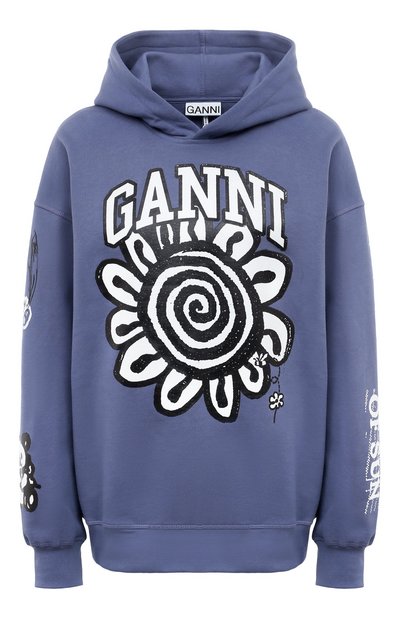 Женский хлопковое худи GANNI, арт. T3775