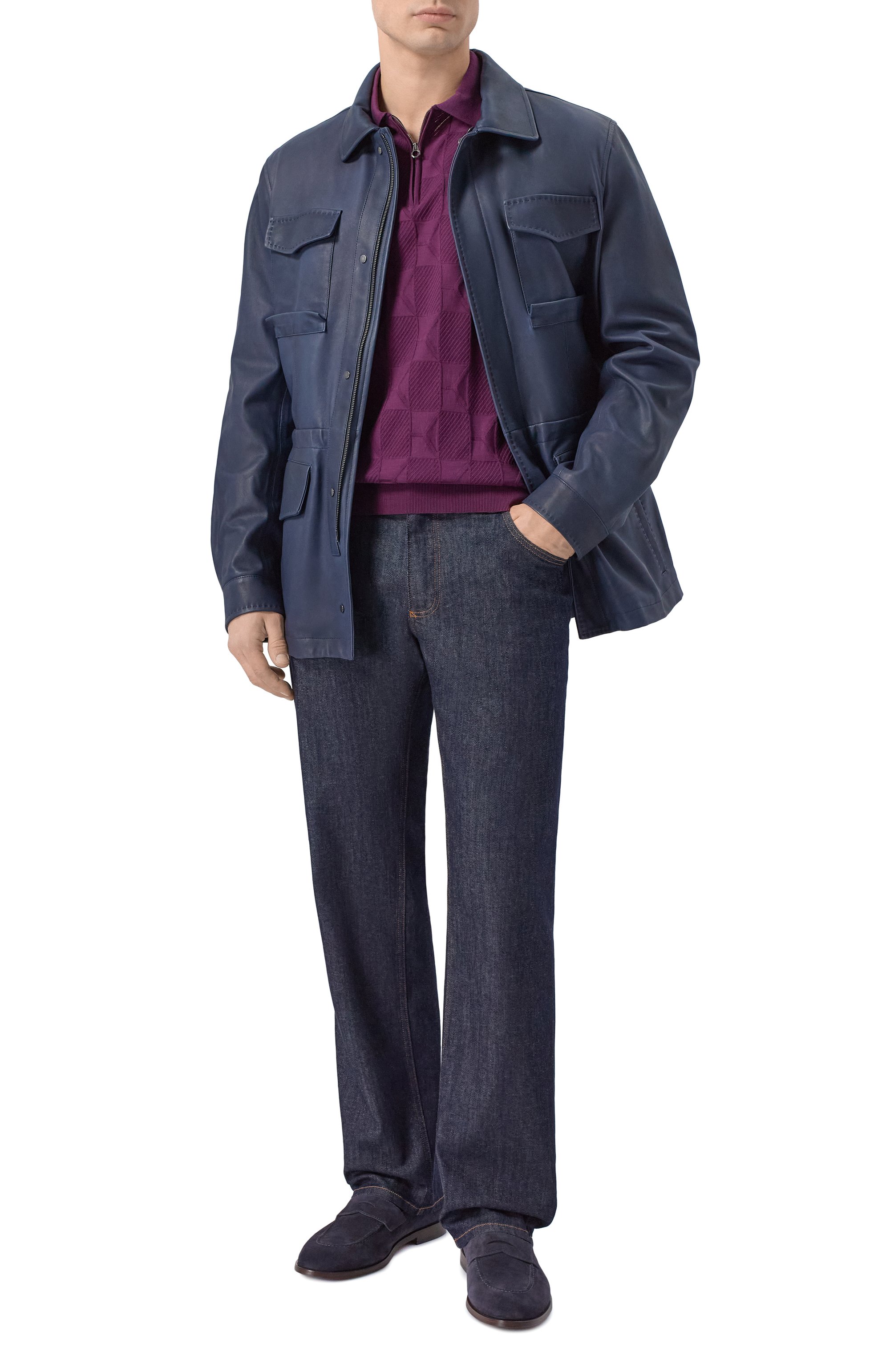 Хлопковое поло STEFANO RICCI фиолетового цвета по цене 110000 руб., арт. K818111P31/F26277, фото 2 Хлопковое поло STEFANO RICCI, арт. K818111P31/F26277, фото 2