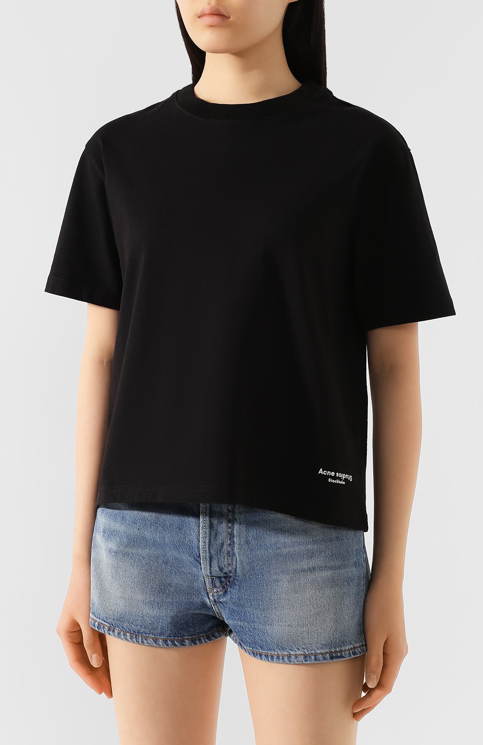 Хлопковая футболка ACNE STUDIOS, арт. AL0127/W, фото 3