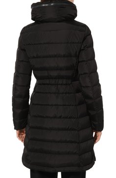 Женский пуховик flammette MONCLER черного цвета, арт. 1C509-00-54155 | Фото 4 (Рукава: Длинные; Длина (верхняя одежда): До середины бедра; Материал сплава: Проставлено; Материал внешний: Синтетический материал; Материал подклада: Синтетический материал; Драгоценные камни: Проставлено; Кросс-КТ: Пуховик; Стили: Классический)