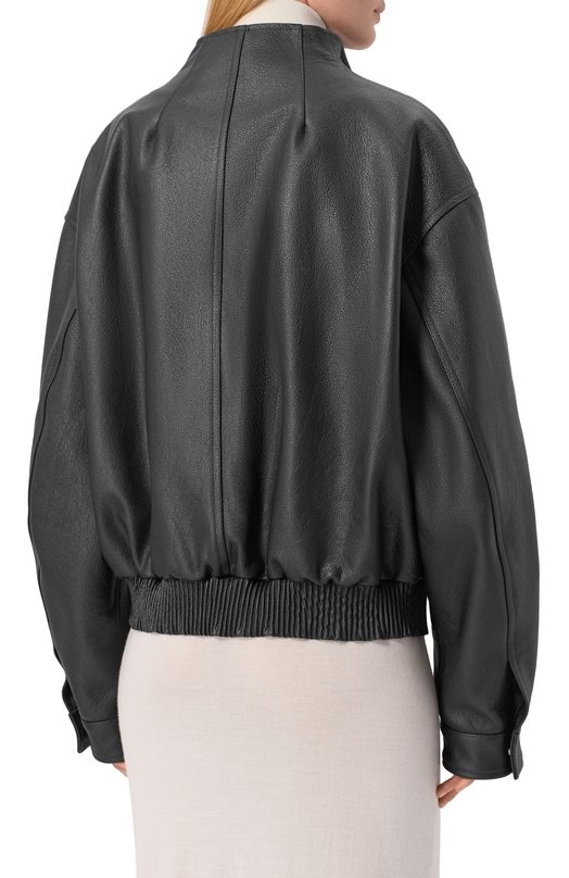 Кожаный бомбер Armarium ARMFWJ022/LE08 Чёрный  ARMFWJ022/LE08 Фото 4