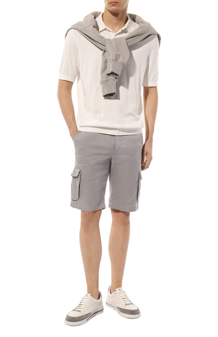 Мужское хлопковое поло ZEGNA белого цвета, арт. E8C90A7/C32 | Фото 2 (Длина (для топов): Стандартные; Материал внешний: Хлопок; Рукава: Короткие; Застежка: Пуговицы; Стили: Кэжуэл; Кросс-КТ: Трикотаж; Принт: Без принта; Автоматизация ТО: Проставлено; Автоматизация состава: Проставлено)