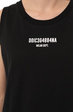 Мужская хлопковая майка dgvib3 DOLCE & GABBANA черного цвета, арт. G8QJ5T/G7K00 | Фото 5 (Материал внешний: Хлопок; Длина (для топов): Удлиненные; Драгоценные камни: Проставлено; Материал сплава: Проставлено; Принт: С принтом; Стили: Гранж; Рукава: Без рукавов)