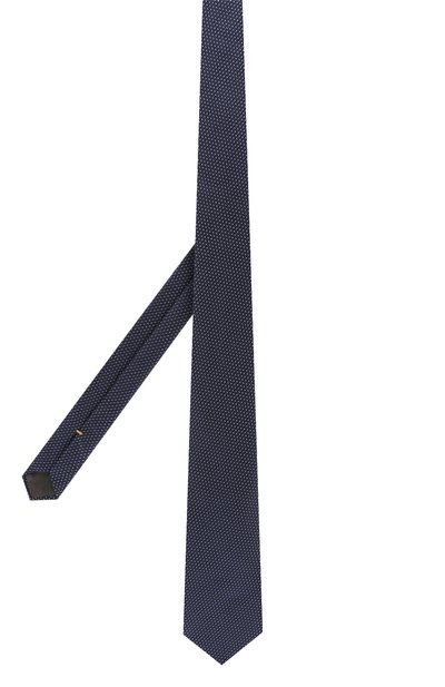 Шелковый галстук CANALI темно-синего цвета по цене 9575 руб., арт. 18/HJ02700, фото 2 Шелковый галстук CANALI, арт. 18/HJ02700, фото 2