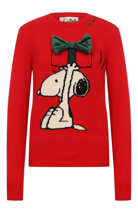 Пуловер из шерсти и вискозы MC2 Saint Barth QUE0010-02260I/NEW QUEEN Красный QUE0010-02260I/NEW QUEEN