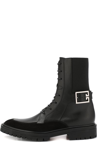 Комбинированные ботинки на шнуровке GIVENCHY, арт. BE600TE06G, фото 3