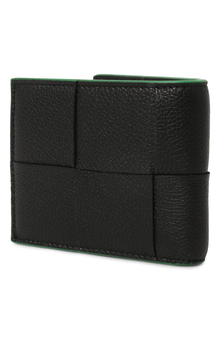 Мужской кожаное портмоне BOTTEGA VENETA черного цвета, арт. 743004/VCP14 | Фото 2 (Нос: Не проставлено; Материал сплава: Проставлено; Материал: Натуральная кожа)