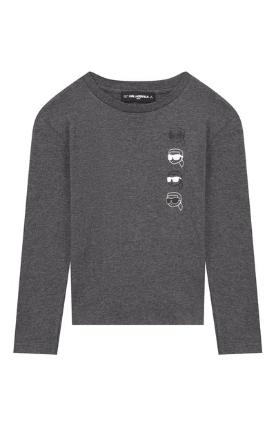 Хлопковый лонгслив KARL LAGERFELD KIDS, арт. Z30951