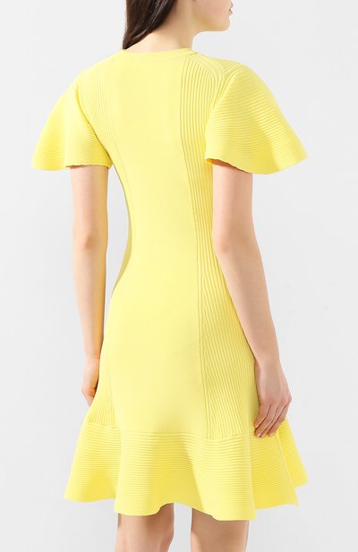 Платье из вискозы KENZO желтого цвета по цене 33700 руб., арт. 2R0418834, фото 4 Платье из вискозы KENZO, арт. 2R0418834, фото 4